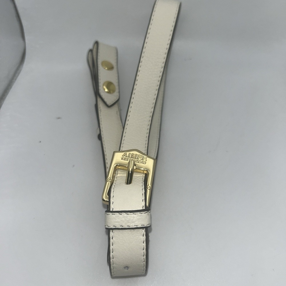 Aimee Kestenberg Replacement Shoulder Strap White Cream Gold Buckle Handbag